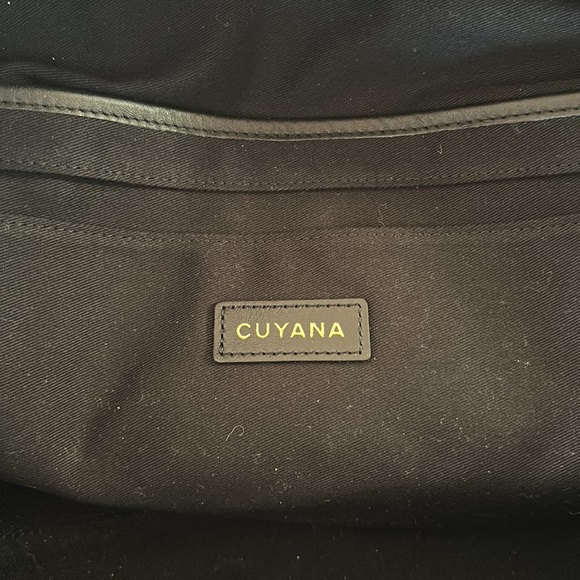 Cuyana Canvas Leather Trim Weekender Travel Carryon Overnight Bag Black - Picture 8 of 9